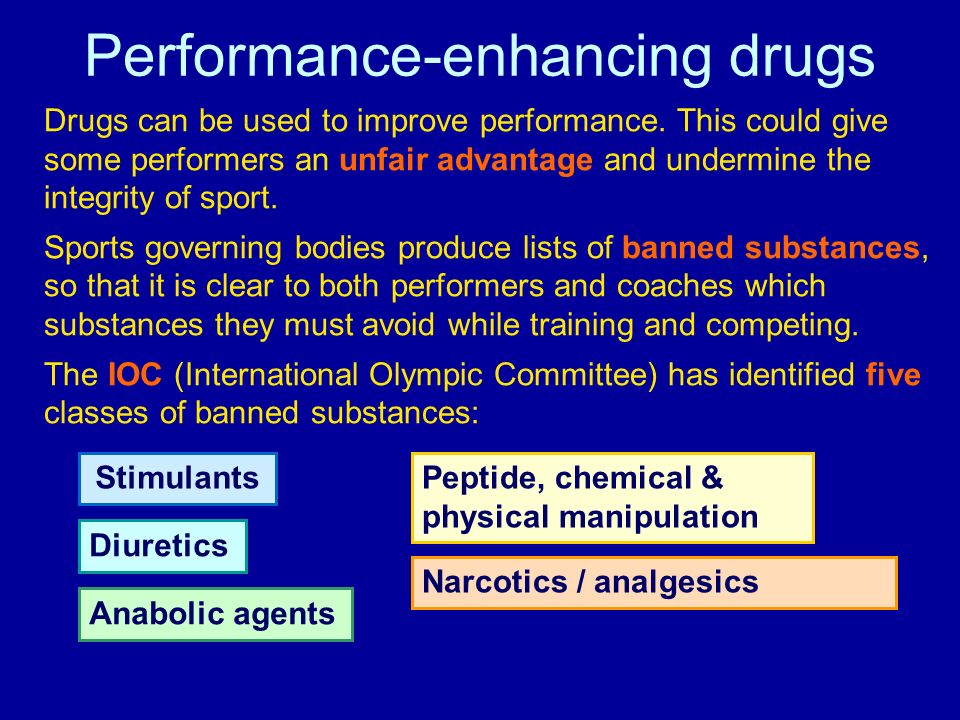 Performance enhancing drugs in sport